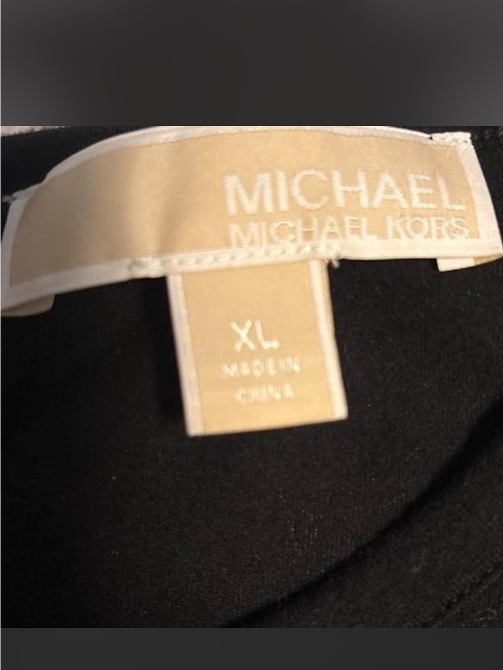 Michael Kors Women’s Cold-Shoulder Top with Gold Logo Accent - Picture 4 of 4
